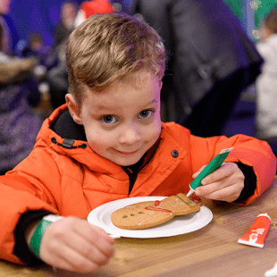 Gingerbread Man decorating with Mrs Claus